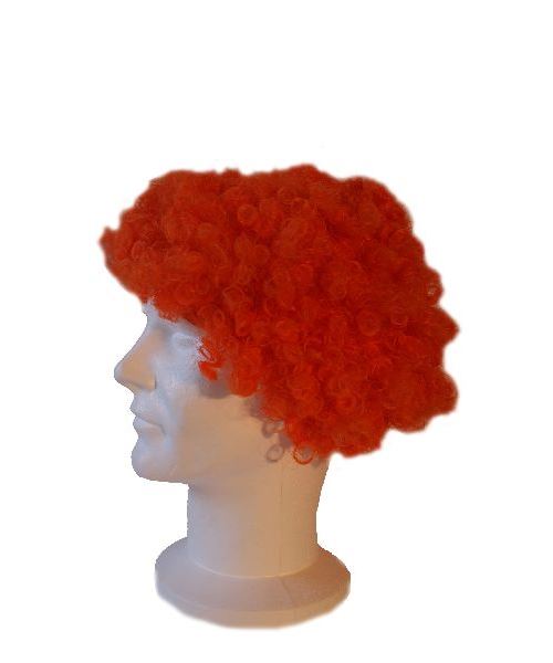 Perruque Orange Boucles Ignifuge