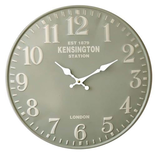 Balance 596069 Horloge murale analogique en métal verte Ø 40 cm