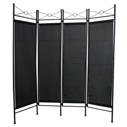 Todeco - Scheidingsschild, Deelscheider, 180 x 160 cm, Zwart, Paneelmateriaal: 100% Polyester.