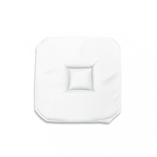 Galette de chaise Gobelin Alix - L 40 x l 40 x H 3 cm - Blanc
