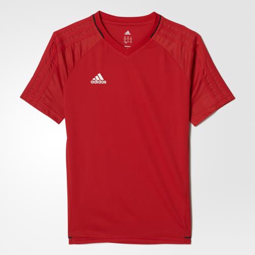 Adidas - Maillot junior adidas training Tiro 17 - 13/14 ans - rouge foncé/noir/blanc