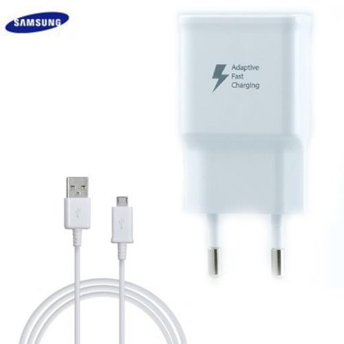 Chargeur Samsung avec charge rapide AFC 2A Blanc câble micro-usb 1