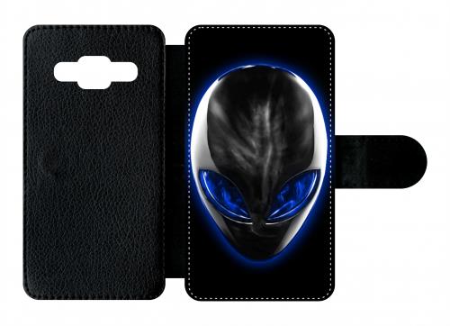 Etui À Rabat Samsung Galaxy Core Prime G3608 Extra Terrestre Yeux Bleu