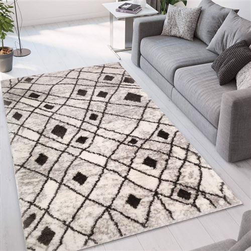Tapis de salon ultra doux Pet Friendly de style shaggy Marrakesh GRI001MK, Taille: 80 x 150