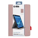 Etui à rabat universel SBS pour tablettes jusqu'à 11" Rose
