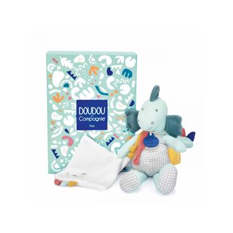 Doudou et compagnie - LES CALINOSAURES - FILOU, Pantin avec doudou (amande)