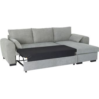 Bestmobilier - Canapé D’angle Convertible 5 Places En Velours Bleu, Avec Coffre Et Têtières Réglables – Salon Confort Et Rangement