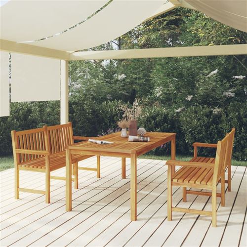 Non Communiqué Bois De Teck Vidaxl 3-Delige Tuinset Massief Teakhout3157156