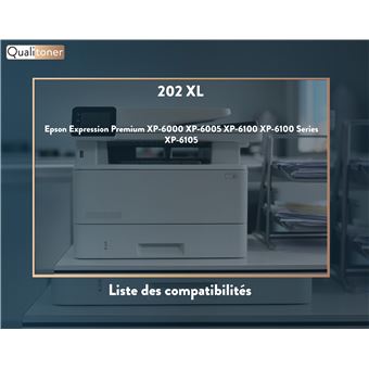 QUALITONER - 1 Cartouche compatible pour EPSON 202XL 202 XL Noir