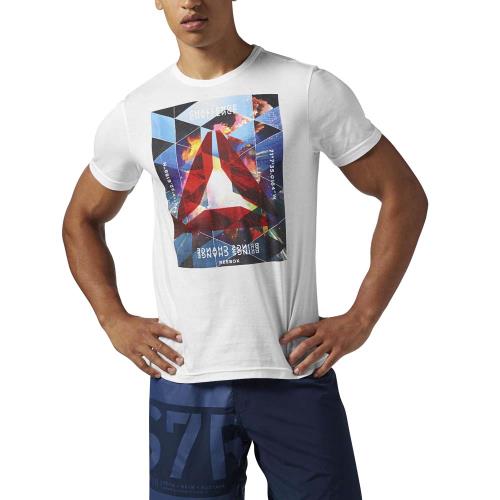 Reebok Exploding Delta Blanc L T-shirt manches courtes Adulte Homme