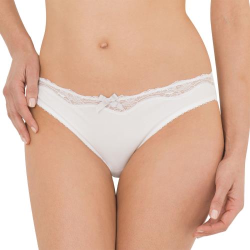 Slip femme Coton précieux Secret de Beauté Blanc Taille 46