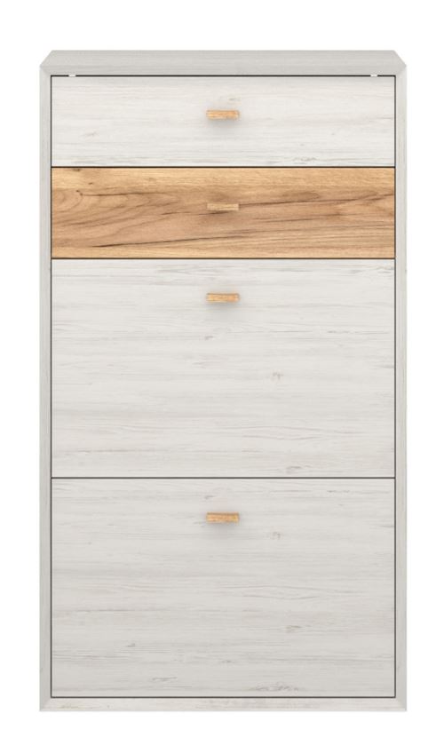 Meuble à chaussures coloris blanc - Dim : 145 x 80 x 40 cm - PEGANE -