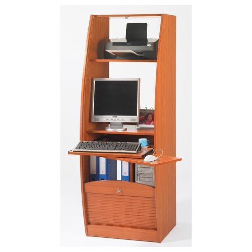 Armoire informatique Galbee Largeur 60 cm Merisier