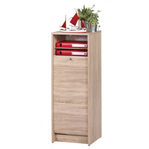 Classeur à Rideau Chêne Naturel Hauteur 104 cm - Coloris - Chêne Naturel