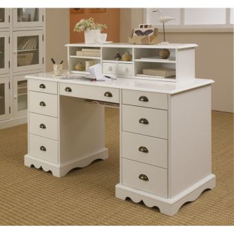 Grand Bureau Blanc De Style Anglais Bureau Du Notaire Achat Prix Fnac