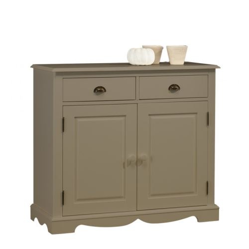 Buffet Taupe 2 Portes 2 Tiroirs
