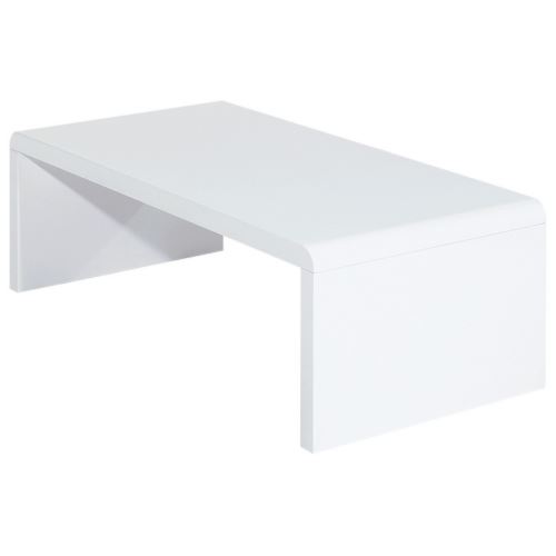 Table Basse Blanche Rectangle Panneaux Epais