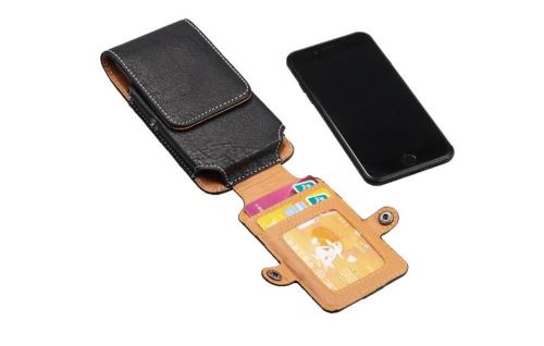Avizar - Étui Ceinture Smartphone 5.5 pouces Porte-carte Simili