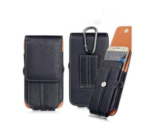 Housse de ceinture housse pour smartphone de différentes tailles avec passant et mousqueton intégrés (M 5.0\