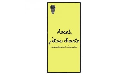 Coque souple pour Sony Xperia XA1 Ultra avec impression Motifs Avant, j'étais chiante jaune