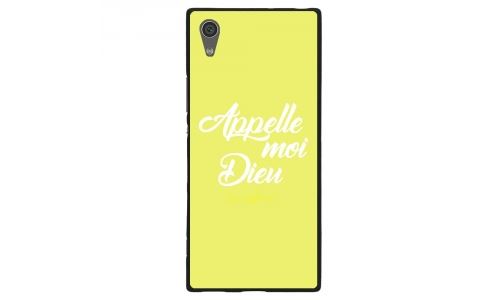 Coque souple pour Sony Xperia XA1 Ultra avec impression Motifs Appelle moi Dieu jaune