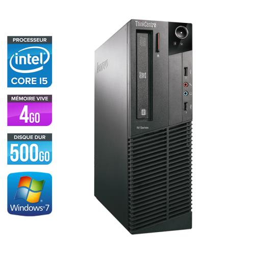 Pc Lenovo ThinkCentre M82 SFF - Noir - Intel Core i5-3470 / 3.20 GHz - RAM 4 Go - HDD 500 Go - DVDRW - Gigabit Ethernet - Windows 7 Professionnel