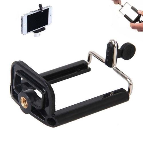 Adaptateur Trépied Pour Téléphone – Clip Réglable Pour Perche à Selfie, Support Universel, Matériau ABS
