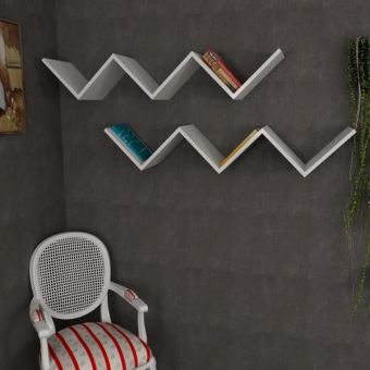 Etagère Murale Zigzag Blanc Achat Prix Fnac