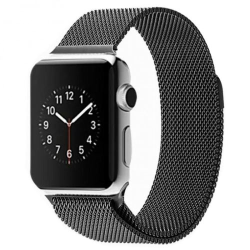 Kowi - Bracelet de Remplacement pour Montre APPLE watch en Acier - 38MM - Noir