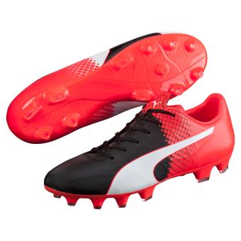 5 Puma Chaussures Noirblancrougefluo Evospeed 4 Tricks Fg EH29DIW
