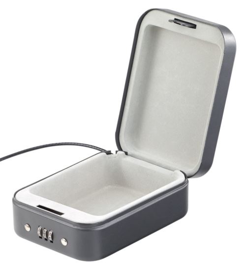 Mini-coffre de rangement portable pour voyage avec câble de sécurité MASTER  LOCK