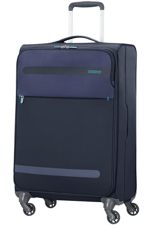 Herolite Super Light Valise American Tourister 4 roues 67cm Midnight Bleu