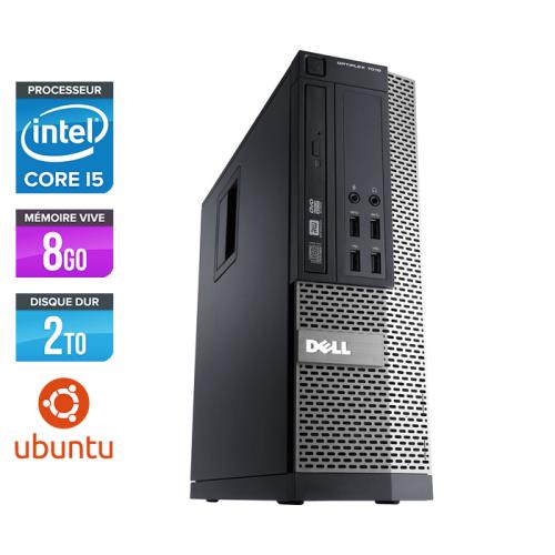 Pc Dell Optiplex 790 SFF - Noir - Intel Core i5-2400 / 3.10 GHz - RAM 8 Go - HDD 2 To - DVD - Gigabit Ethernet - Ubuntu - Linux