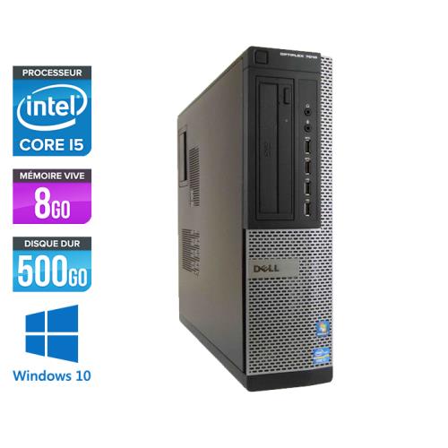 Unité centrale Dell Optiplex 7010 Desktop - Noir - Intel Core i5-3470 / 3.20 GHz - RAM 8 Go - HDD 500 Go - DVDRW - Gigabit Ethernet - Windows 10 Profe