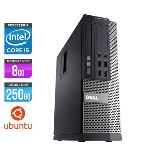 Pc Dell Optiplex 790 SFF - Noir - Intel Core i5-2400 / 3.10 GHz - RAM 8 Go - HDD 250 Go - DVD - Gigabit Ethernet - Ubuntu - Linux