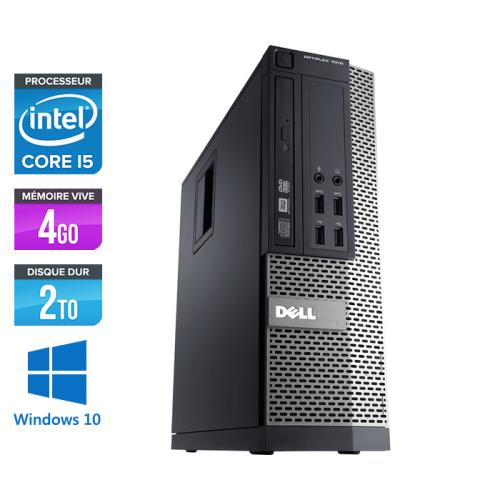 Pc Dell Optiplex 790 SFF - Noir - Intel Core i5-2400 / 3.10 GHz - RAM 4 Go - HDD 2 To - DVD - Gigabit Ethernet - Windows 10 Professionnel