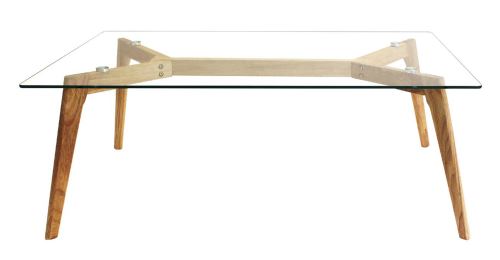 Table rectangulaire en verre - 45x110x60 cm - PEGANE -