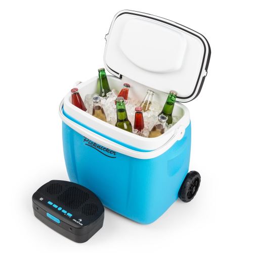 auna Picknicker Glacière 36 litres & sono portable Bluetooth USB batterie - bleu