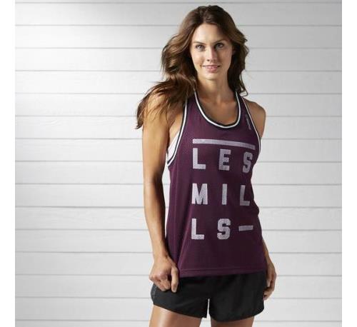 Débardeur Reebok Les Mills basketball réversible - XS - Jaune/violet