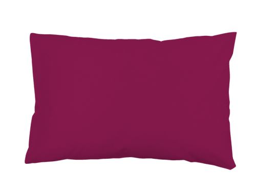Taie d'oreiller rectangle US 50x75 cm en coton uni 57 Fils SOLEIL D'OCRE cassis