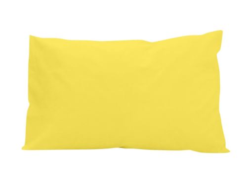 Taie d'oreiller rectangle US 50x75 cm en coton uni 57 Fils SOLEIL D'OCRE jaune