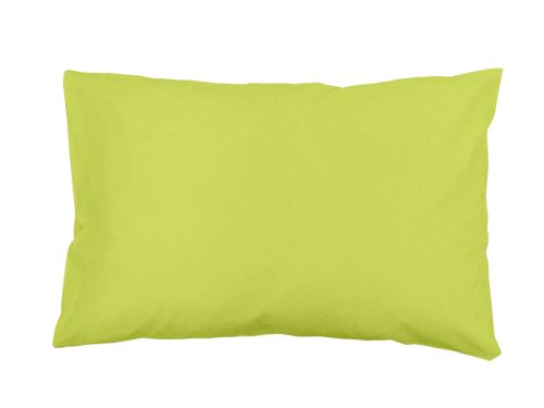 Taie d'oreiller rectangle US 50x75 cm en coton uni 57 Fils SOLEIL D'OCRE vert