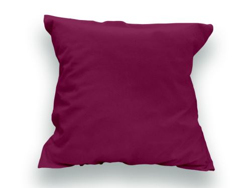 Taie d'oreiller 65x65 cm en coton uni 57 Fils SOLEIL D'OCRE cassis