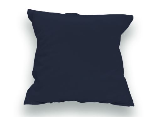 Taie d'oreiller 65x65 cm en coton uni 57 Fils SOLEIL D'OCRE bleu marine