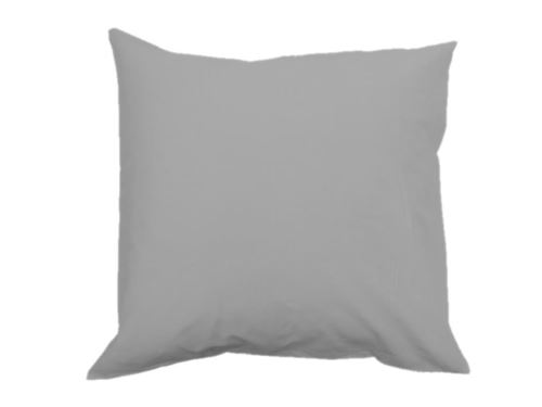 Taie d'oreiller 65x65 cm en coton uni 57 Fils SOLEIL D'OCRE gris
