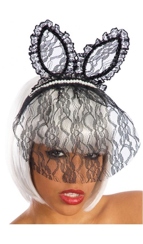 Serre-Tête Bunny Dentelle et Voile