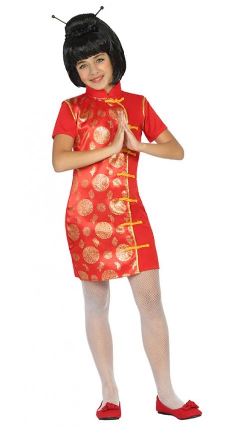 Déguisement de Chinoise - Fille Taille : 7/9 ans (120 à 132 cm) - Déguisements et fêtes