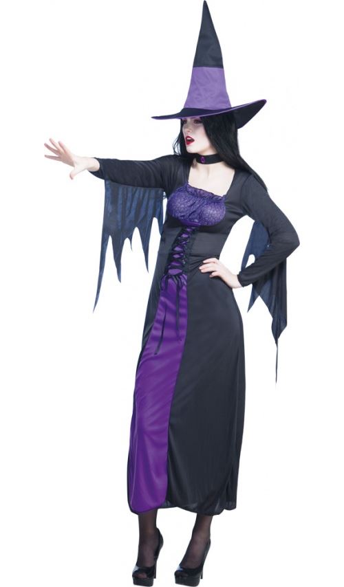 Déguisement Sorcière - Noir et Violet - Adulte Taille : S - 36/38