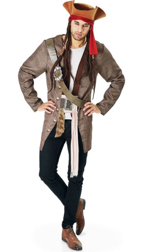 Déguisement - Pirate Des Caraïbes™ - Jack Sparrow™ Taille : unique