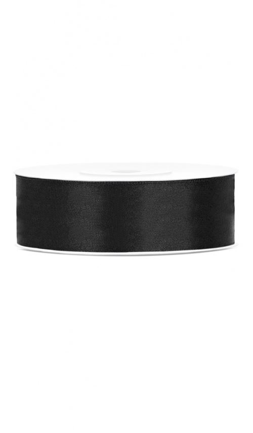 Ruban en Satin - Noir x 25 m